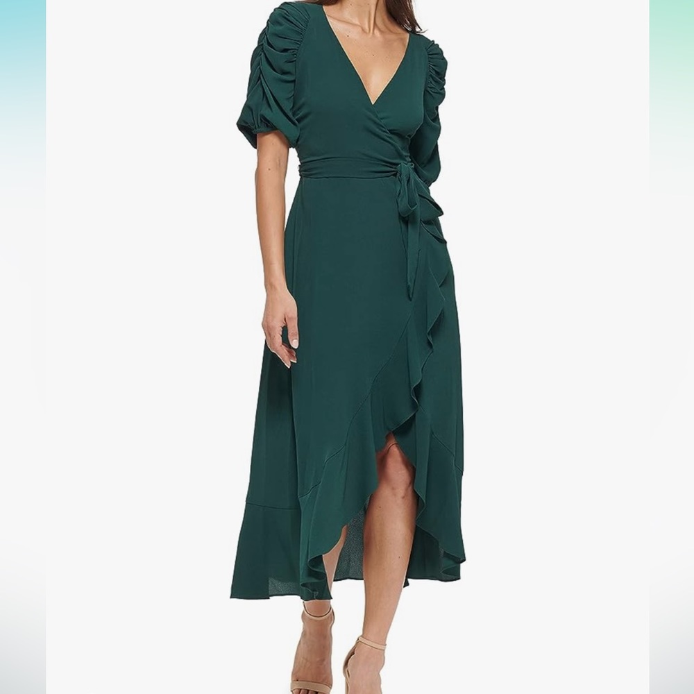 Kensie Midi Green Dress NWT